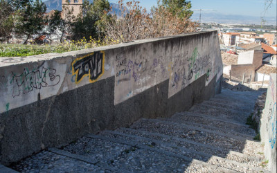 Escalinata de acceso a la alcazaba