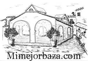 recreación de la plaza de abastos tal como plaza abierta .