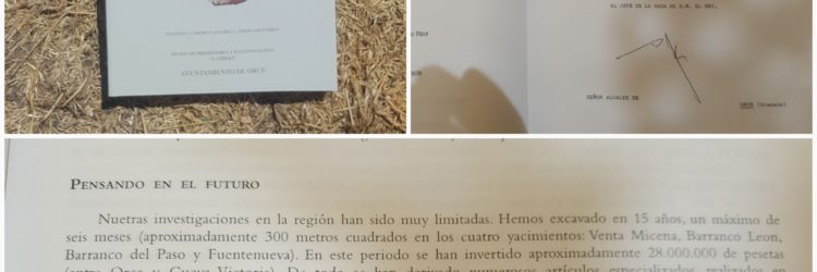 El Congreso Internacional de Paleontología se celebró en Orce, en el año 1995. Bajo el título Los Homínidos y su entorno en el Pleistoceno inferior y medio de Eurasia, las actas fueron editadas por Josep Gibert, Florentina Sánchez, Lluis Gibert, y Francesc Ribo. En ellas se recoge la aceptación de Su Majestad la Reina accediendo a la petición que tan amablemente ha sido formulada, ha tenido a bien aceptar la PRESIDENCIA DE HONOR . Se puede leer en la fotografía que acerca un collage, el fragmento que recoge en su pag. 13, Pensando en el futuro el sentir que se padeció en aquél momento al que a las investigaciones y publicaciones superaron los frenos desde diferentes frentes que perjudicaron seriamente la evolución favorable del descubrimiento del VM0 (fragmento craneal que evidenciaba la humanidad que hoy se corrobora) Este documento se pueden conseguir en el Museo de Prehistoria y Paleontología Humana "J. Gibert" Ayuntamiento de Orce